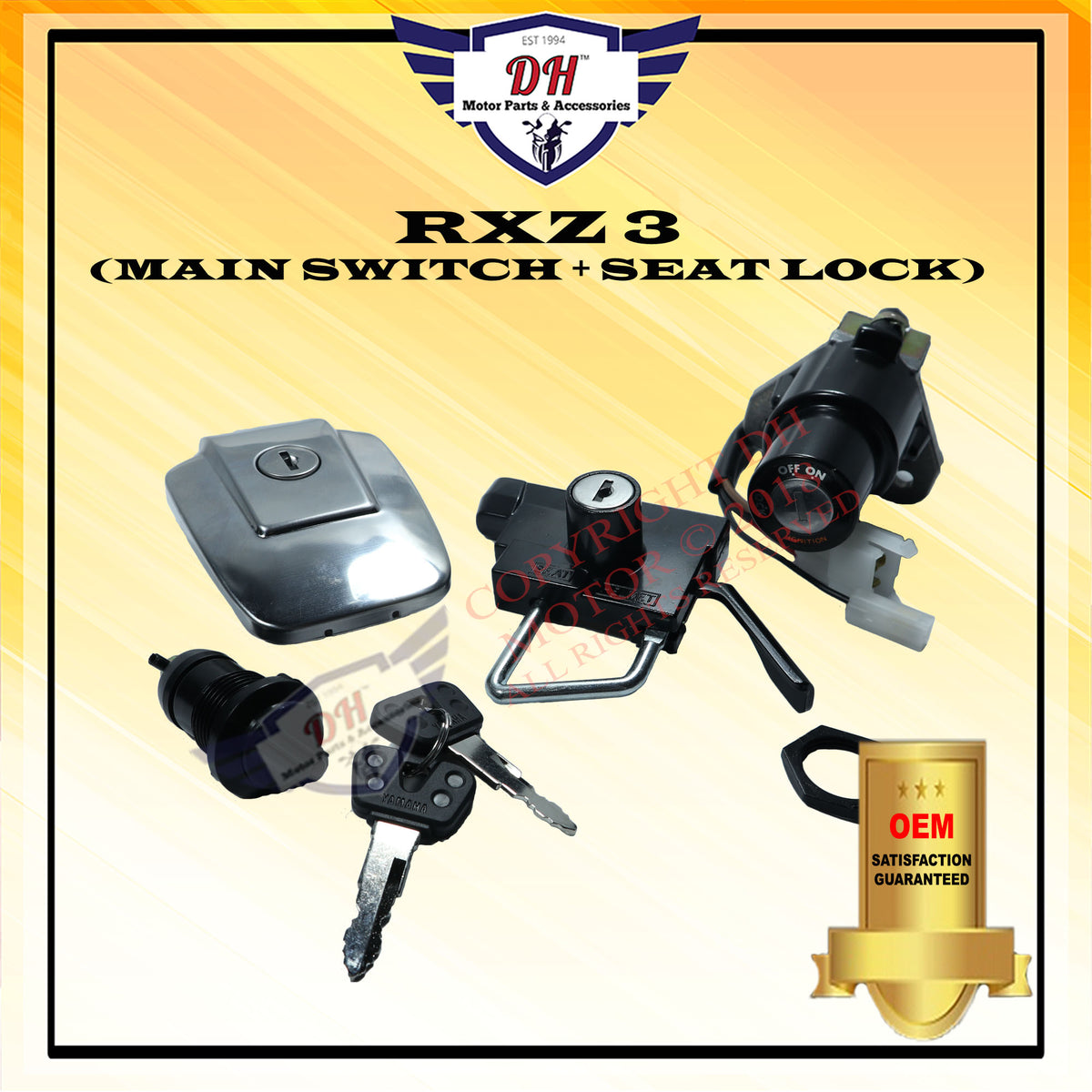 Yamaha rxz deals lock set