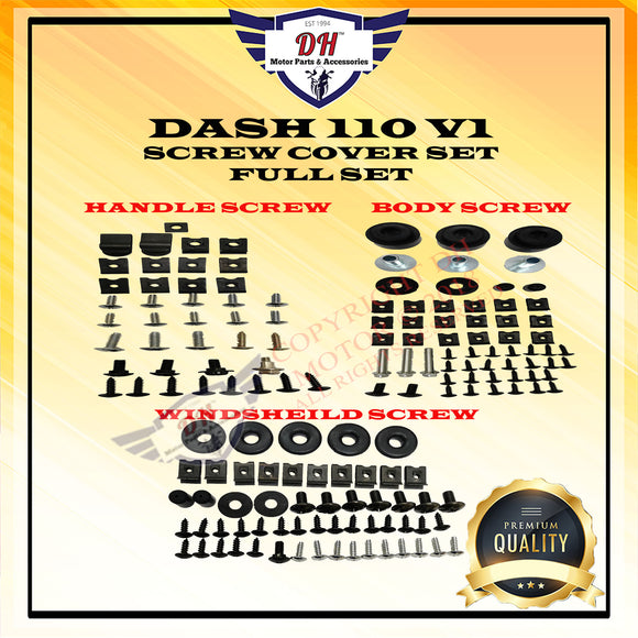 DASH 110 V1 SCREW COVER SET HONDA FULL SET