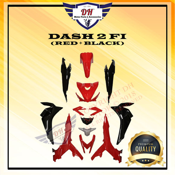 DASH 2 FI COVER SET (RED + BLACK) HONDA