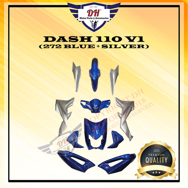 DASH 110 V1 (272 BLUE + SILVER) COVER SET HONDA