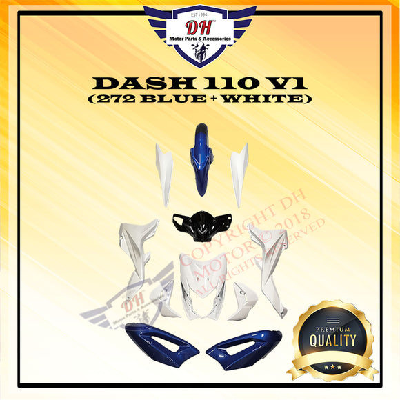 DASH 110 V1 COVER SET (272 BLUE + WHITE)