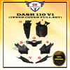 DASH 110 V1 (ORIGINAL) HONDA MATT BLACK INNER COVER FULL SET (1-7)