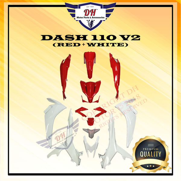 DASH 110 V2 COVER SET (RED + WHITE)