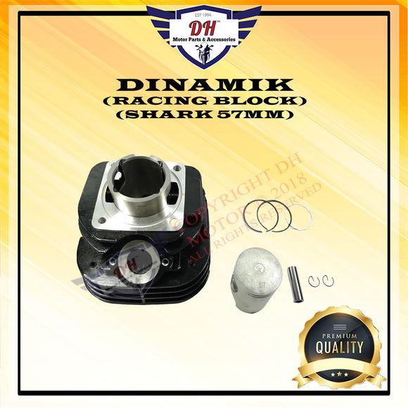DINAMIK (SHARK) HIGH PERFORMANCE CYLINDER RACING BLOCK KIT (57MM) MODENAS