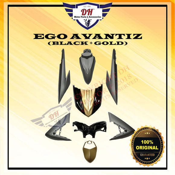 EGO AVANTIZ (ORIGINAL) COVER SET YAMAHA (BLACK + GOLD) FULL SET
