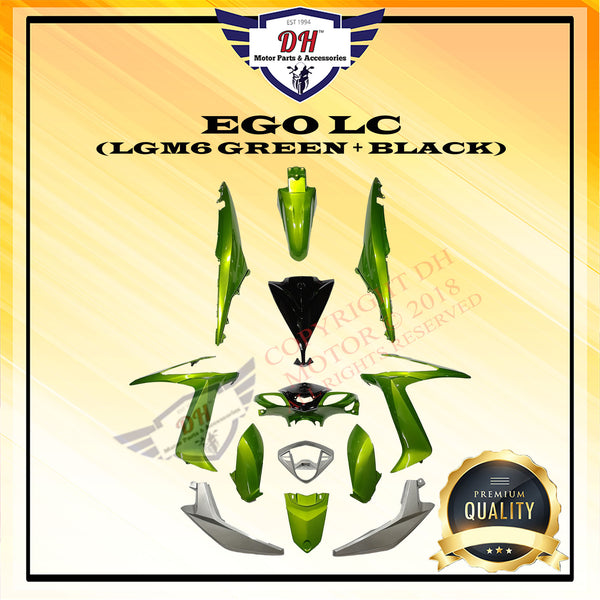 EGO LC COVER SET (LGM6 GREEN + BLACK) YAMAHA EGOLC
