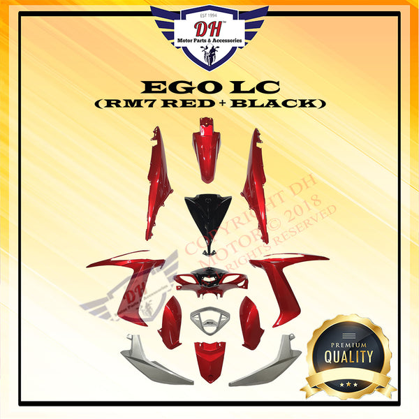 EGO LC COVER SET (RM7 RED + BLACK) YAMAHA EGOLC