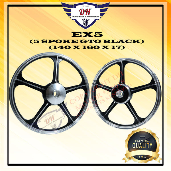 EX5 / EX5 CLASS SPORT RIM WITH BUSH AND BEARING 5 SPOKE GTO 140 X 160 X 17 HONDA