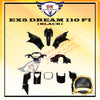EX5 DREAM 110 FI COVER SET (BLACK) FULL SET HONDA