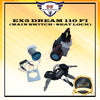 EX5 DREAM 110 FI IGNITION MAIN SWITCH ASSY + SEAT LOCK HONDA