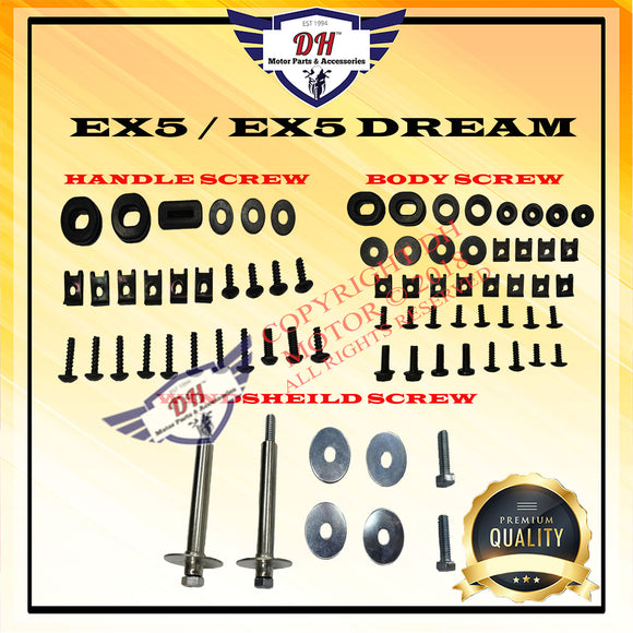 EX5 HIGH POWER / EX5 DREAM SCREW COVER SET HONDA FULL SET