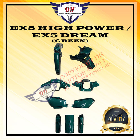 EX5 DREAM / EX5 HIGH POWER (GREEN) COVER SET HONDA