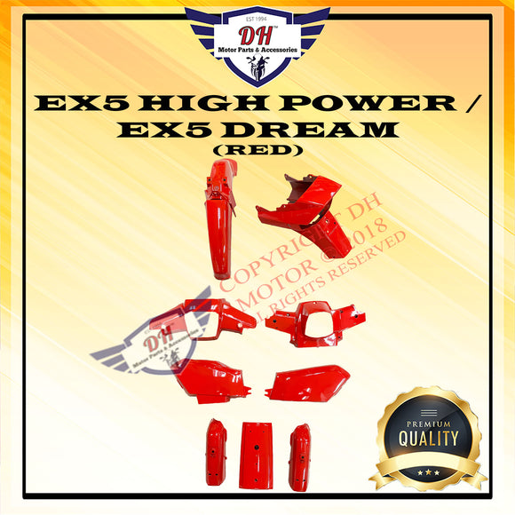 EX5 DREAM / EX5 HIGH POWER (RED) COVER SET HONDA