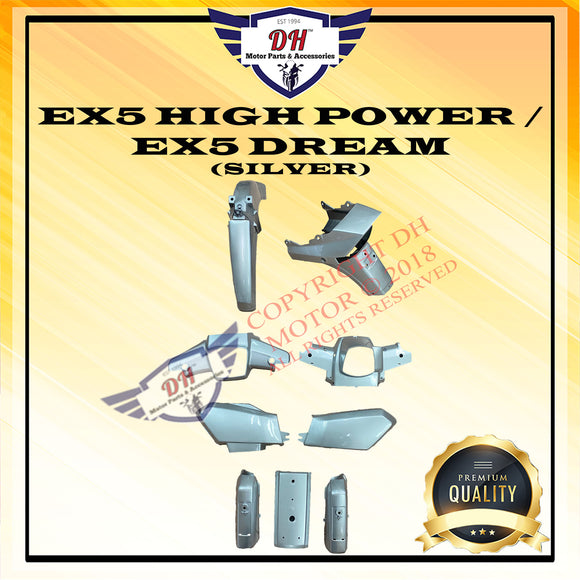 EX5 DREAM / EX5 HIGH POWER (SILVER) COVER SET HONDA