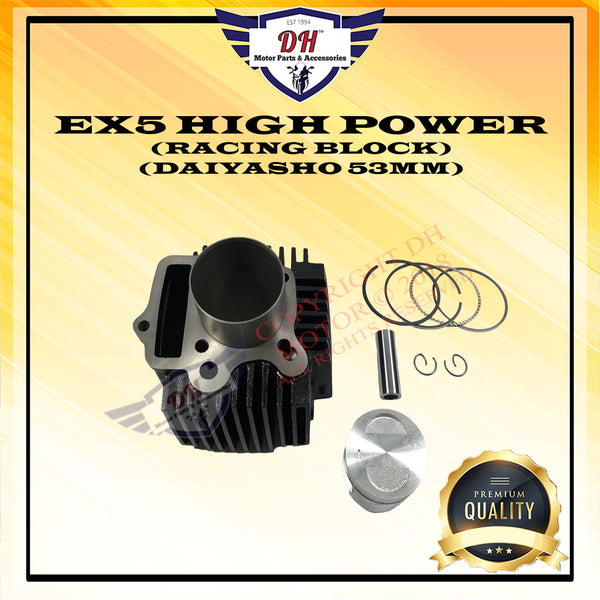 EX5 HIGH POWER (DAIYASHO) HIGH PERFORMANCE CYLINDER RACING BLOCK KIT (53MM) (IRON)