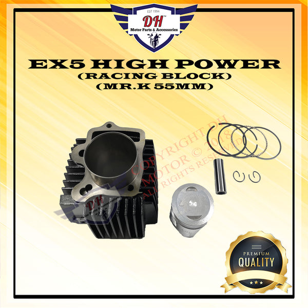 EX5 HIGH POWER (MR.K) HIGH PERFORMANCE CYLINDER RACING BLOCK KIT (55MM) (IRON)