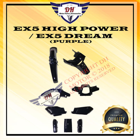 EX5 DREAM / EX5 HIGH POWER (PURPLE) COVER SET HONDA