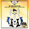 E BONUS SR (FRONT MUDGUARD HALF) COVER SET SYM (BLUE + BLACK + WHITE) FULL SET