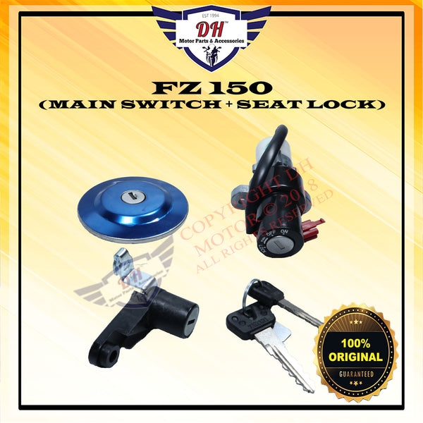 FZ 150 V1 / V2 (ORIGINAL) IGNITION MAIN SWITCH ASSY + SEAT LOCK YAMAHA