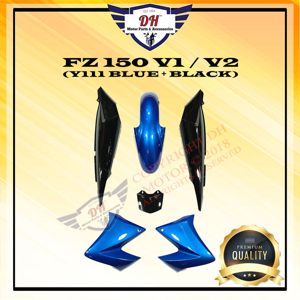 FZ 150 V1 / V2 COVER SET YAMAHA FZ150 (Y111 BLUE + BLACK)