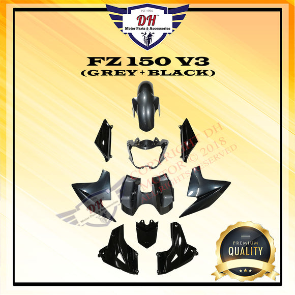 FZ 150 V3 COVER SET YAMAHA FZ150 (GREY + BLACK)
