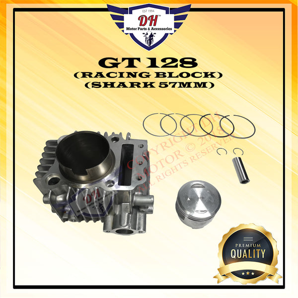 GT 128 (SHARK) HIGH PERFORMANCE CYLINDER RACING BLOCK KIT (57MM) (IRON)