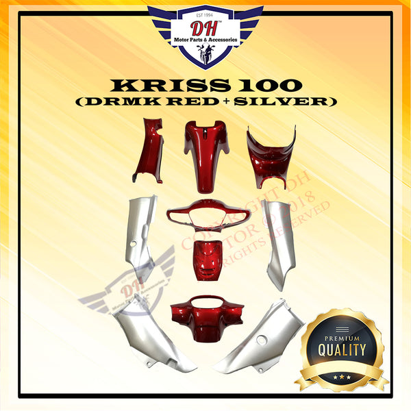 KRISS 100 COVER SET (DRMK RED + SILVER) FULL SET