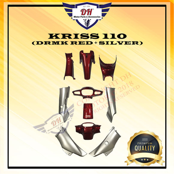 KRISS 110 COVER SET (DRMK RED + SILVER)
