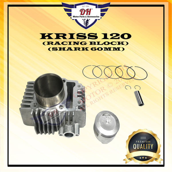 KRISS 120 (SHARK) HIGH PERFORMANCE CYLINDER RACING BLOCK KIT (60MM) (IRON)