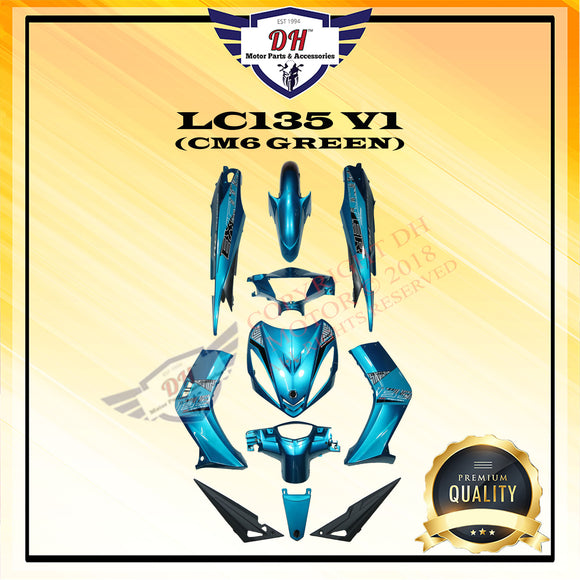 🔥READY STOCK🔥  LC135 V1 NEW COVER SET EXCITER RC 2020 YAMAHA LC STICKER STAMPED WITH 2K CLEAR