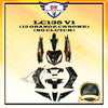 LC135 V1 STICKER BODY CHROME YAMAHA LC 135 EXCITER (12) *Stripe