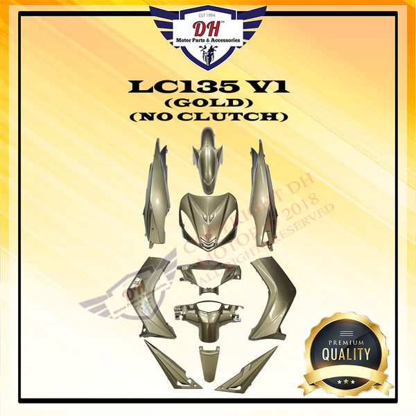 LC135 V1 55D (NO CLUTCH) COVER SET YAMAHA LC (GOLD)