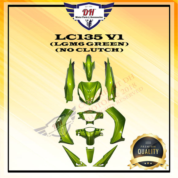 LC135 V1 55D (NO CLUTCH) COVER SET YAMAHA LC (LGM6 GREEN)
