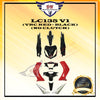 LC135 V1 55D (NO CLUTCH) COVER SET YAMAHA LC (VRC RED + BLACK)
