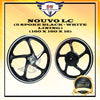 NOUVO LC SPORT RIM WITH BUSH AND BEARING 5 SPOKE 160 X 160 X 16 (BLACK + WHITE LINING) YAMAHA