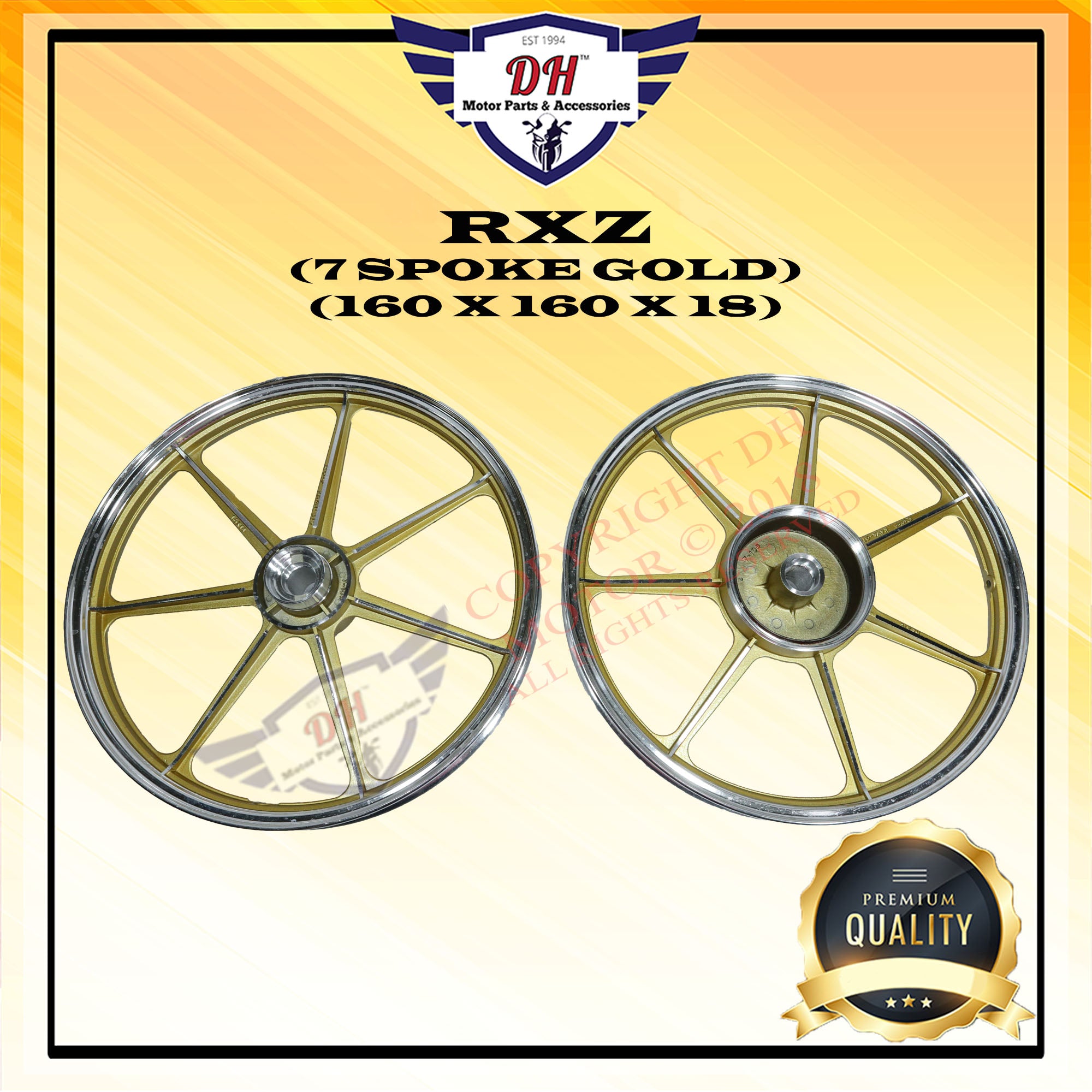 Gto Rim Rxz RXZ 3 MILINEUM / RXZ 10 CATALYZER SPORT RIM WITH BUSH AND BEARING 7 SP ...