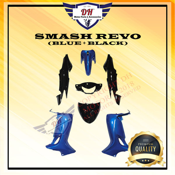 SMASH REVO COVER SET SUZUKI (BLUE + BLACK)