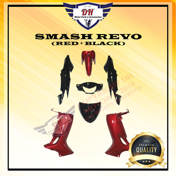 SMASH REVO COVER SET SUZUKI (RED + BLACK)