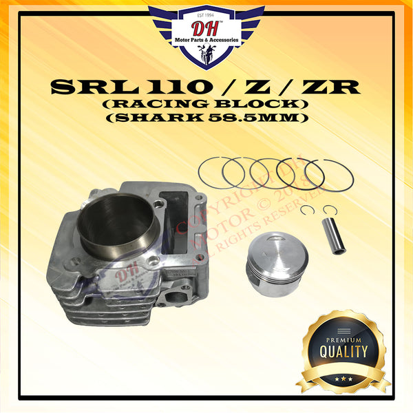 SRL 110 / Z / ZR (SHARK) HIGH PERFORMANCE CYLINDER RACING BLOCK KIT (58.5MM) (IRON)