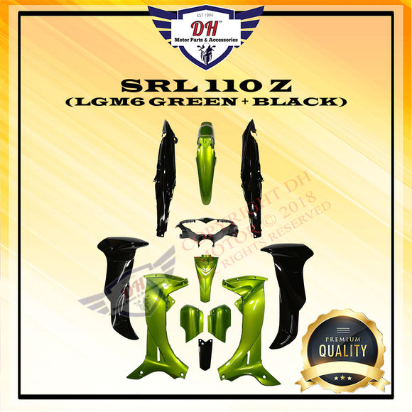 SRL 110 Z COVER SET YAMAHA LAGENDA Z (LGM6 GREEN + BLACK)