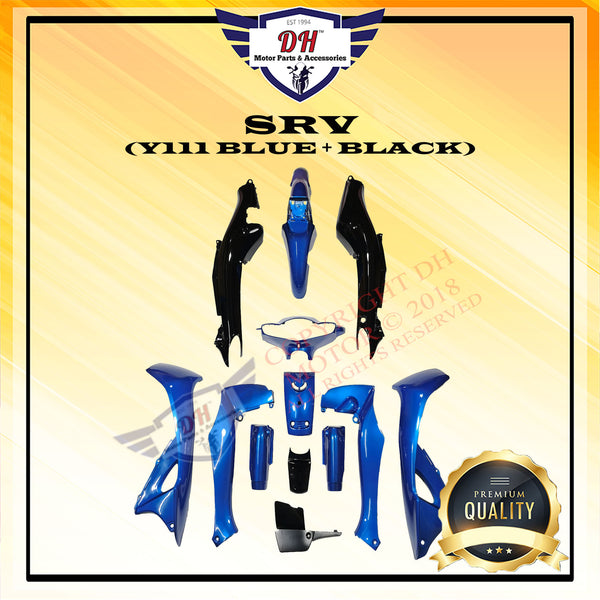 SRV COVER SET YAMAHA (Y111 BLUE + BLACK)