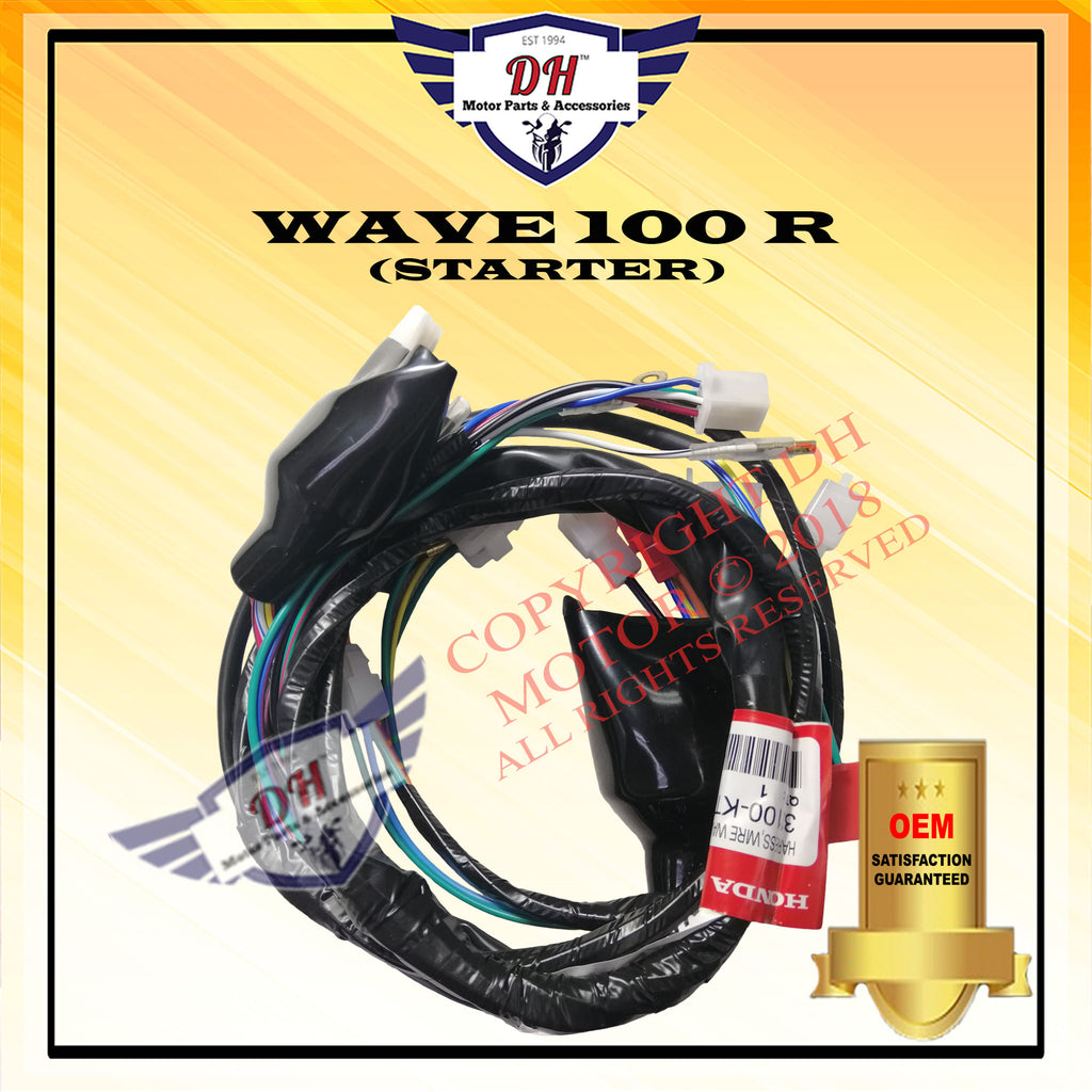WAVE 100 R (OEM) (STARTER) WIRING BODY WIRE HARNESS FULL SET HONDA – DH ...