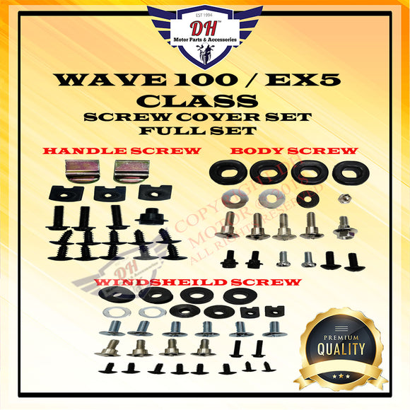 WAVE 100 / EX5 CLASS SCREW COVER SET HONDA WAVE100 EX5CLASS FULL SET