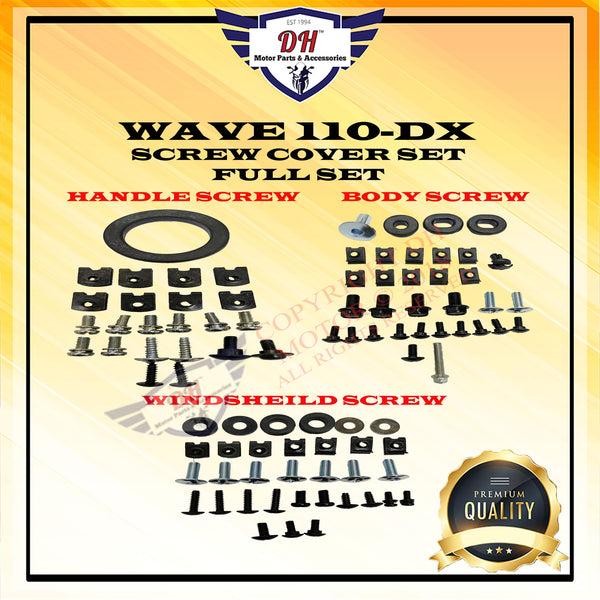 WAVE 110 DX SCREW COVER SET HONDA 110DX FULL SET
