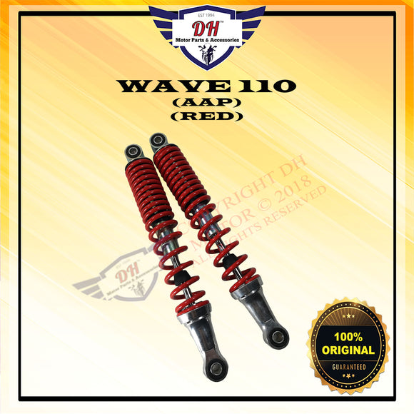 WAVE 110 / DASH 110 / WAVE 100 / E BONUS AAP REAR ABSORBER (RED) STANDARD HONDA