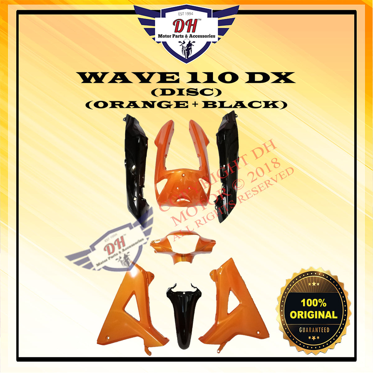 WAVE 110 DX (ORIGINAL) (DISC) COVER SET FULL SET HONDA – DH MOTOR PARTS ...
