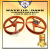 WAVE 110 / DASH V1 / V2 (OEM) SPORT RIM WITH BUSH AND BEARING 5 SPOKE 140 X 160 X 17 (ORANGE) SINGLE DISC HONDA