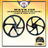 WAVE 125 / WAVE 125 X / WAVE 125 S / WAVE 100 R (DISC) SPORT RIM WITH BUSH AND BEARING 6 SPOKE 140 X 160 X 17 HONDA
