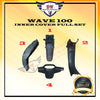 WAVE 100 HONDA MATT BLACK INNER COVER FULL SET (1-4) (WAVE100)