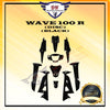 WAVE 100 R (DISC) COVER SET (BLACK)